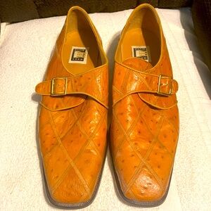 David Eden size 13 orange ostrich